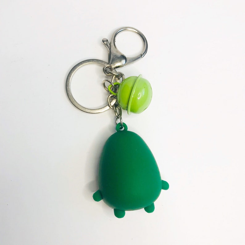 green keychain Cute Avocado key chain bell keychain fun keychain cute keychain