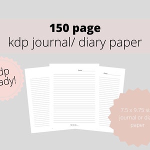 KDP Notebook Paper, KDP Interior, KDP Low Content