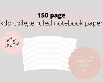 Papel para cuadernos KDP, Interior KDP, Contenido bajo KDP