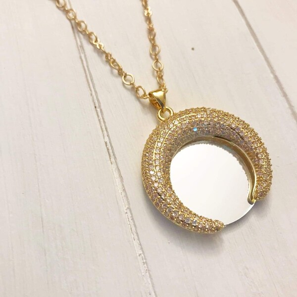 Mirror Necklace Etsy