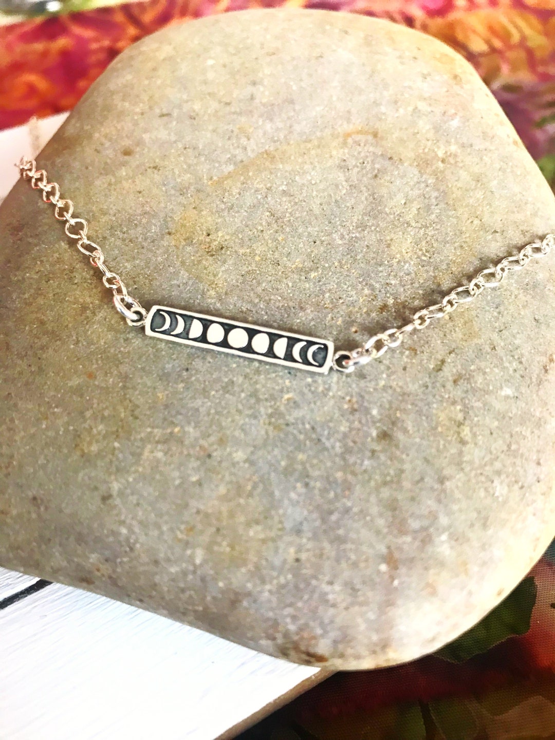 Moon Phases Sterling Silver Necklace - Etsy