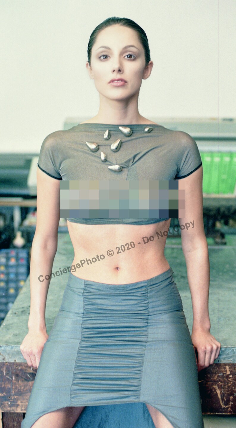 Sara Wolf 1960s Model Vintage Mature 10 X 18 Color Risque Photo Photograph See Thru Top Sexy