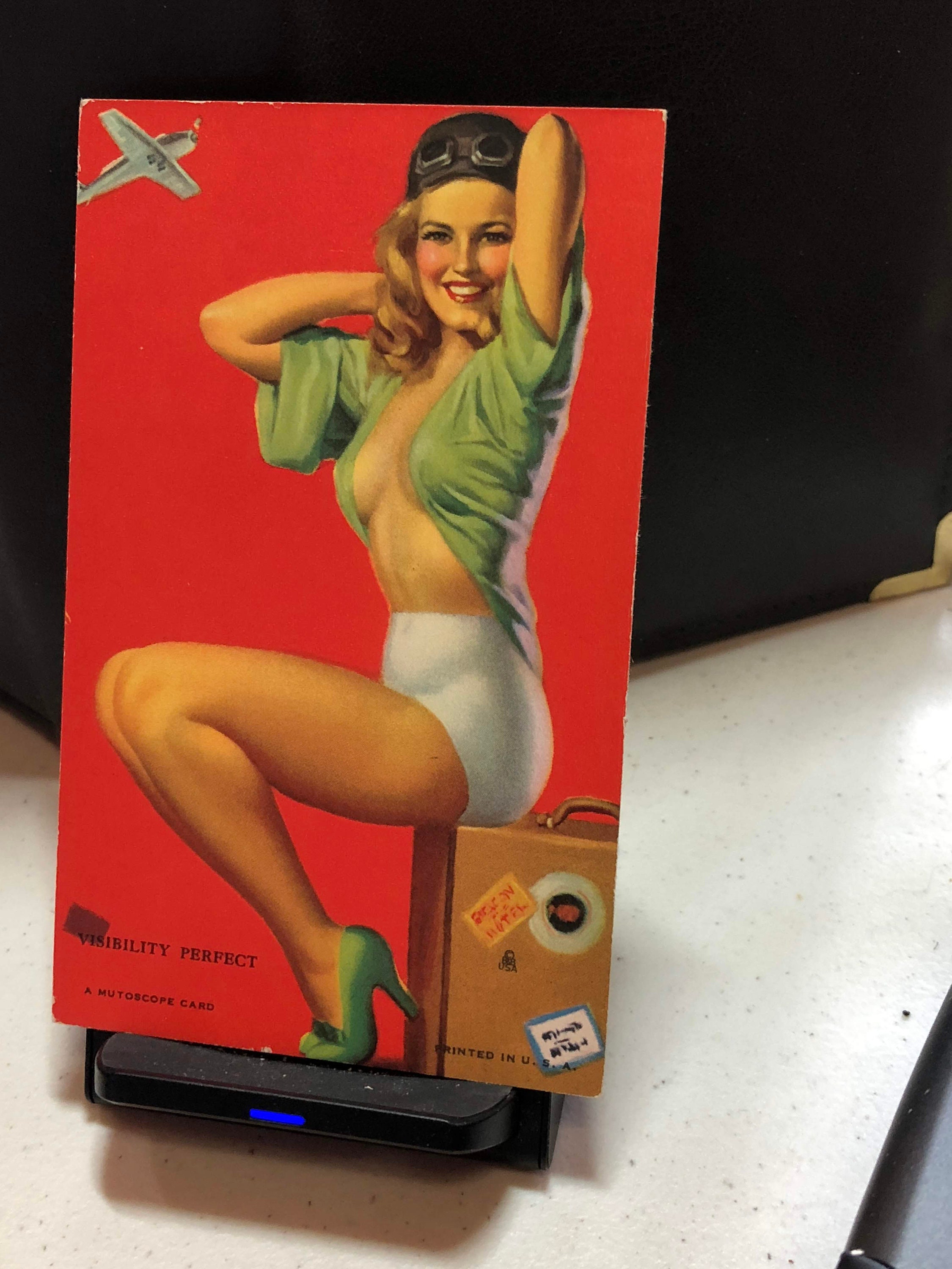 1940s Mutoscope Vintage Risque Pin Up Postcard Pinup Glamour Etsy