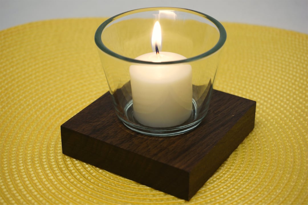 Black Walnut Votive Candle Holder Single Etsy