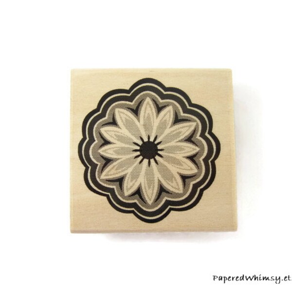Flower Rubber Stamp | Floral Rubber Stamp | Flower Stamp | Craft Destash | Art Supplies | Rubber Stamp | Craft Stamp | Scrapbook Flower