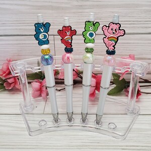 Beaded Pen Colorful Bear #3 Bling Bead Focal Bead Gel Ink Pen