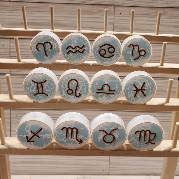 Zodiac Sign Straw Topper Cup Decoration