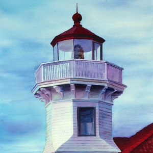 Mukilteo Lighthouse -Original watercolor print 5" x 7"