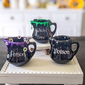Witch&#39;s Brew Mini Pitcher, Fake Witch&#39;s Brew, Halloween Tiered Tray Decor, Halloween Mini Mug, Potion Bottle, Poison Decor, Witch Decor