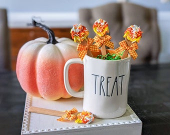 Fake Candy Corn Mini Spoon, Halloween Tiered Tray Decor, Halloween Mug Topper, Candy Corn Tiered Tray, Rae Dunn Mug Accessories