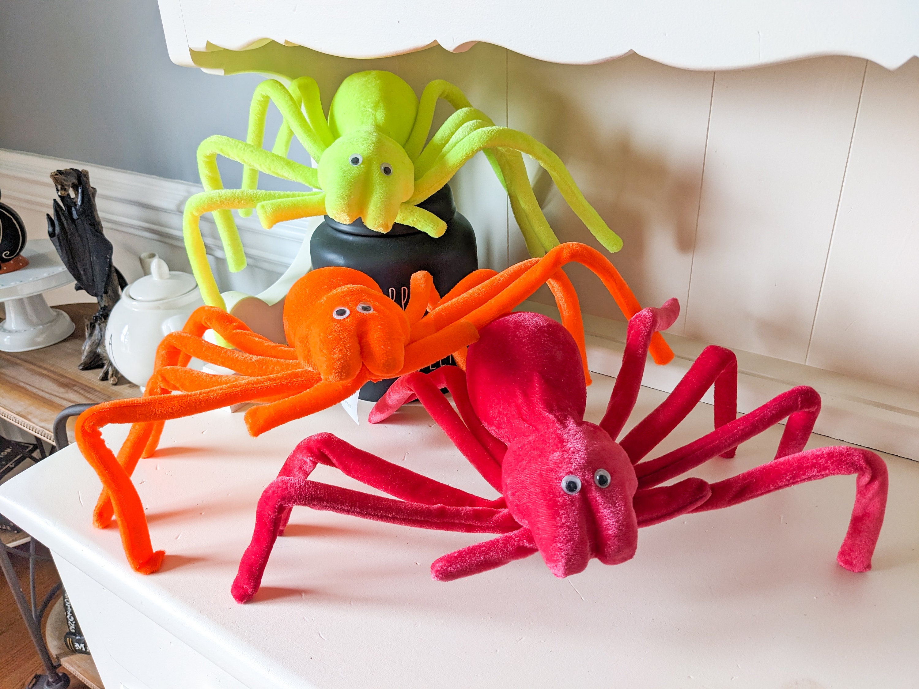 Halloween Spider, Pink Spider, Orange Spider, Green Spider, Neon