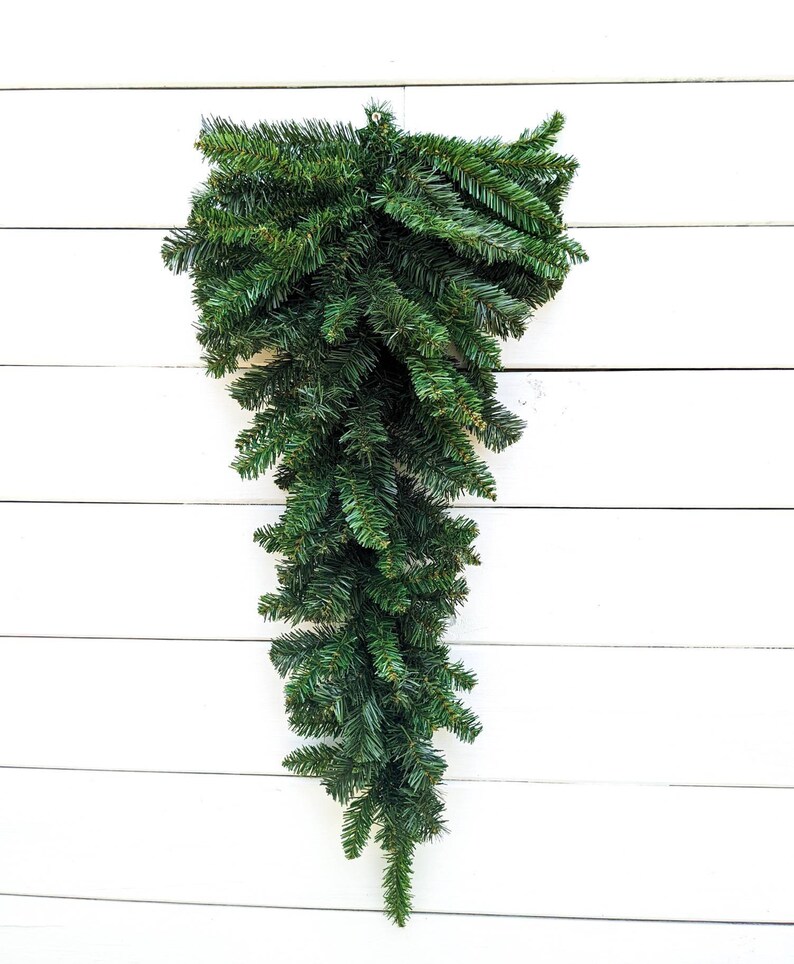 30 Inch Pine Teardrop Swag Wreath Form Evergreen Wreath Etsy
