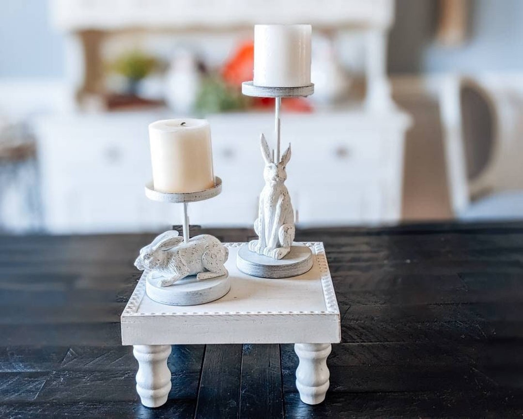 Bunny Candle Holder, Pillar Candle Holder, Spring Candle Holder