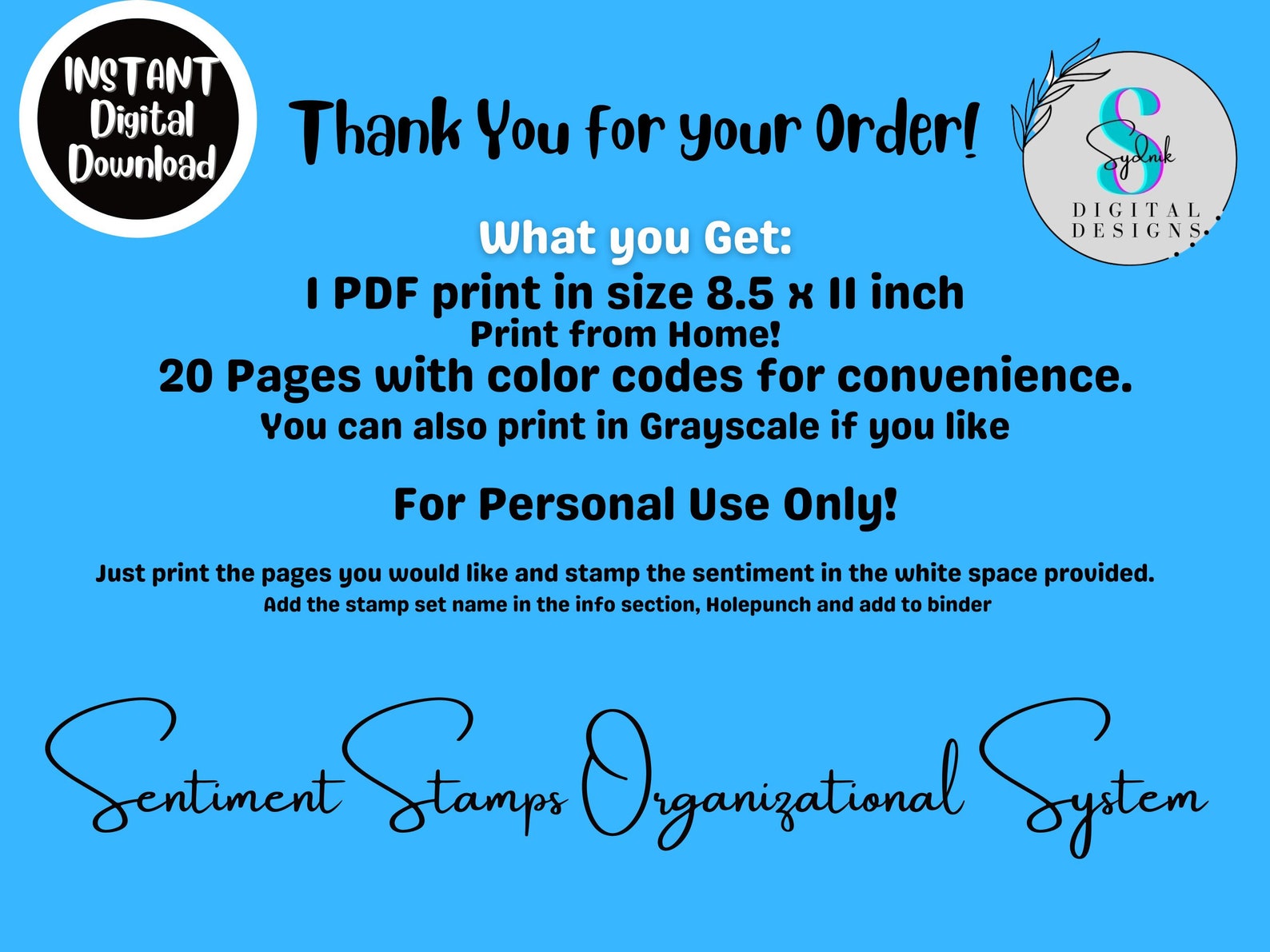 Sentiment Stamps 20 Page Sentiment Stamp Organizing System for Card Makers and ...