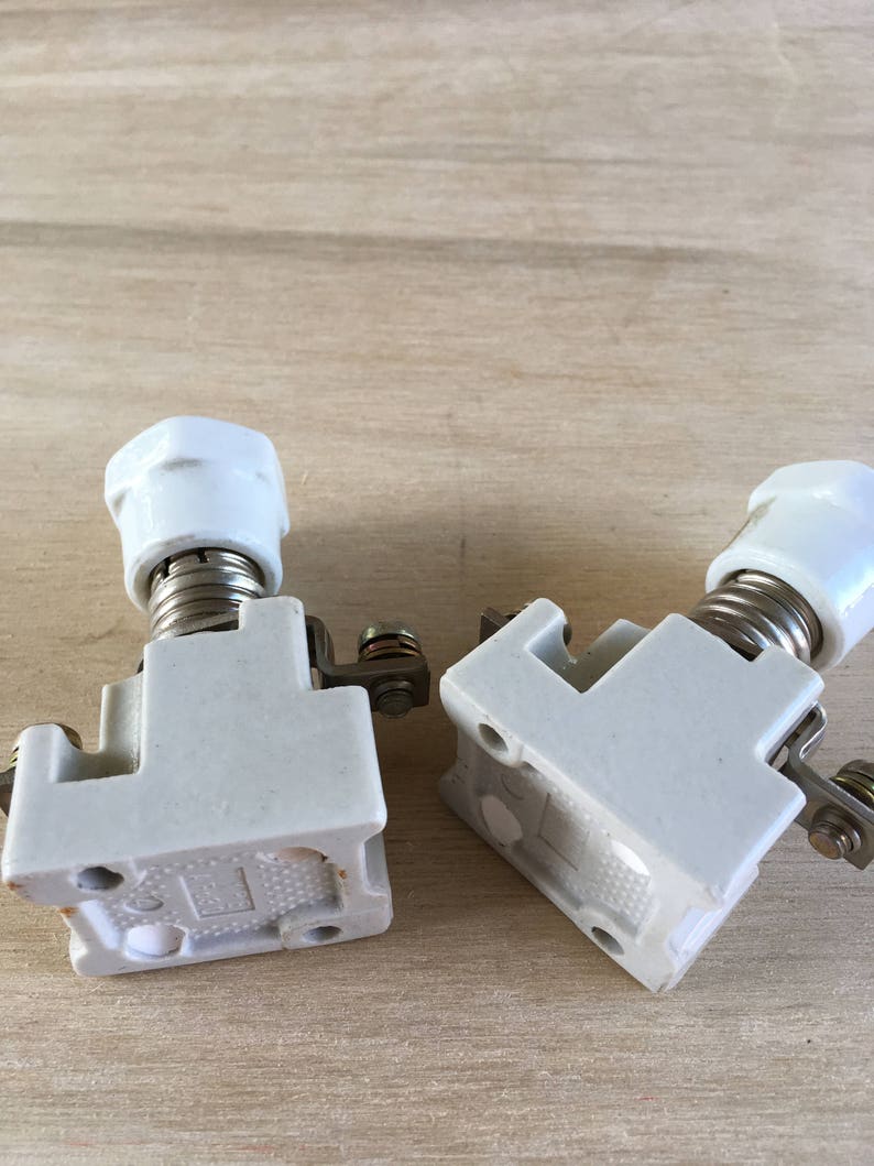 Pair 2 of Porcelain ceramic fuse holders with BLA 003 fuses Etsy