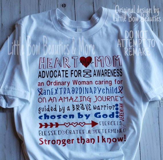 CHD Heart Mom Shirt Personalized With 