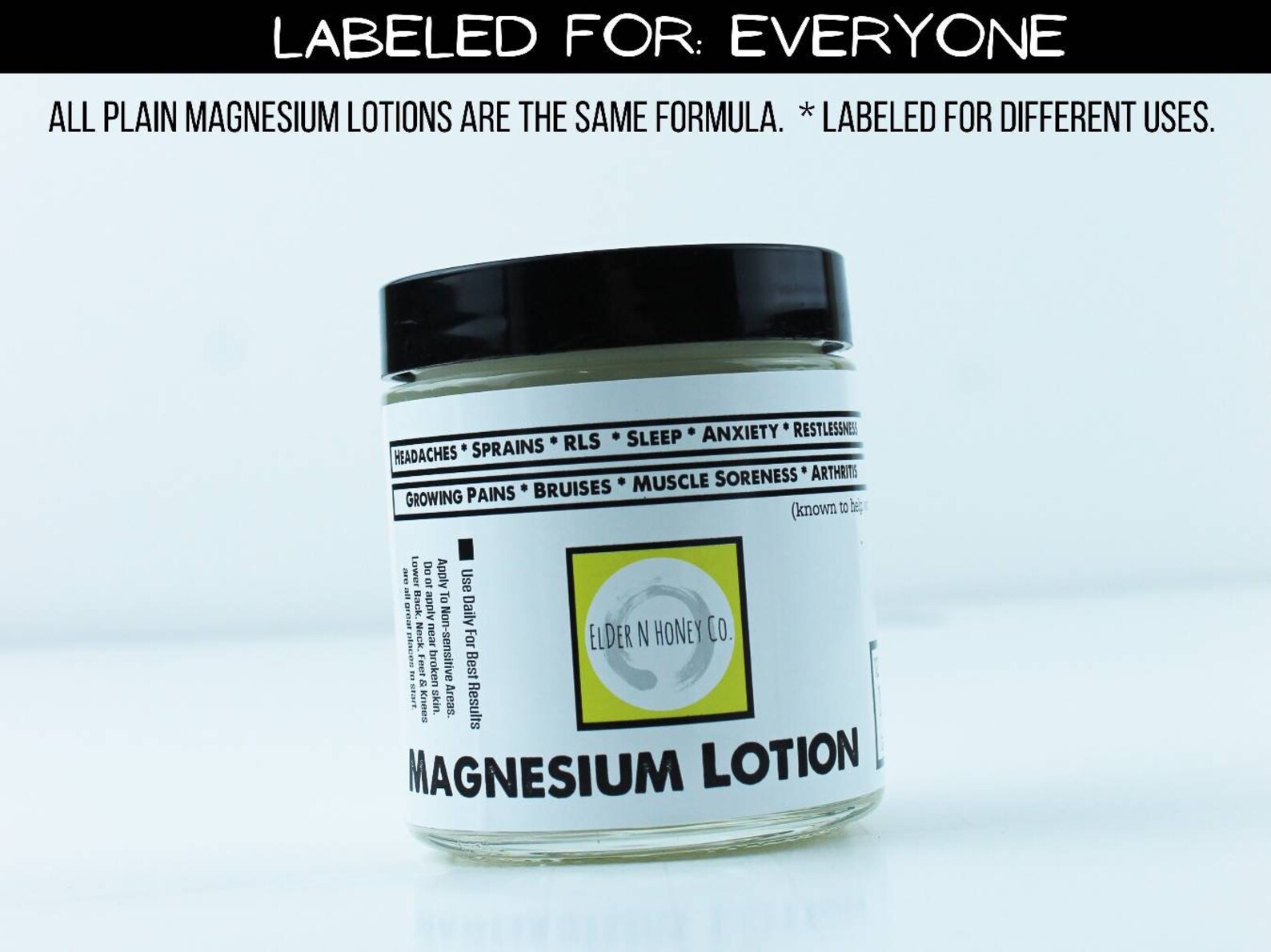 Organic Magnesium Lotion Sore Muscles Growing Pains RLS Etsy