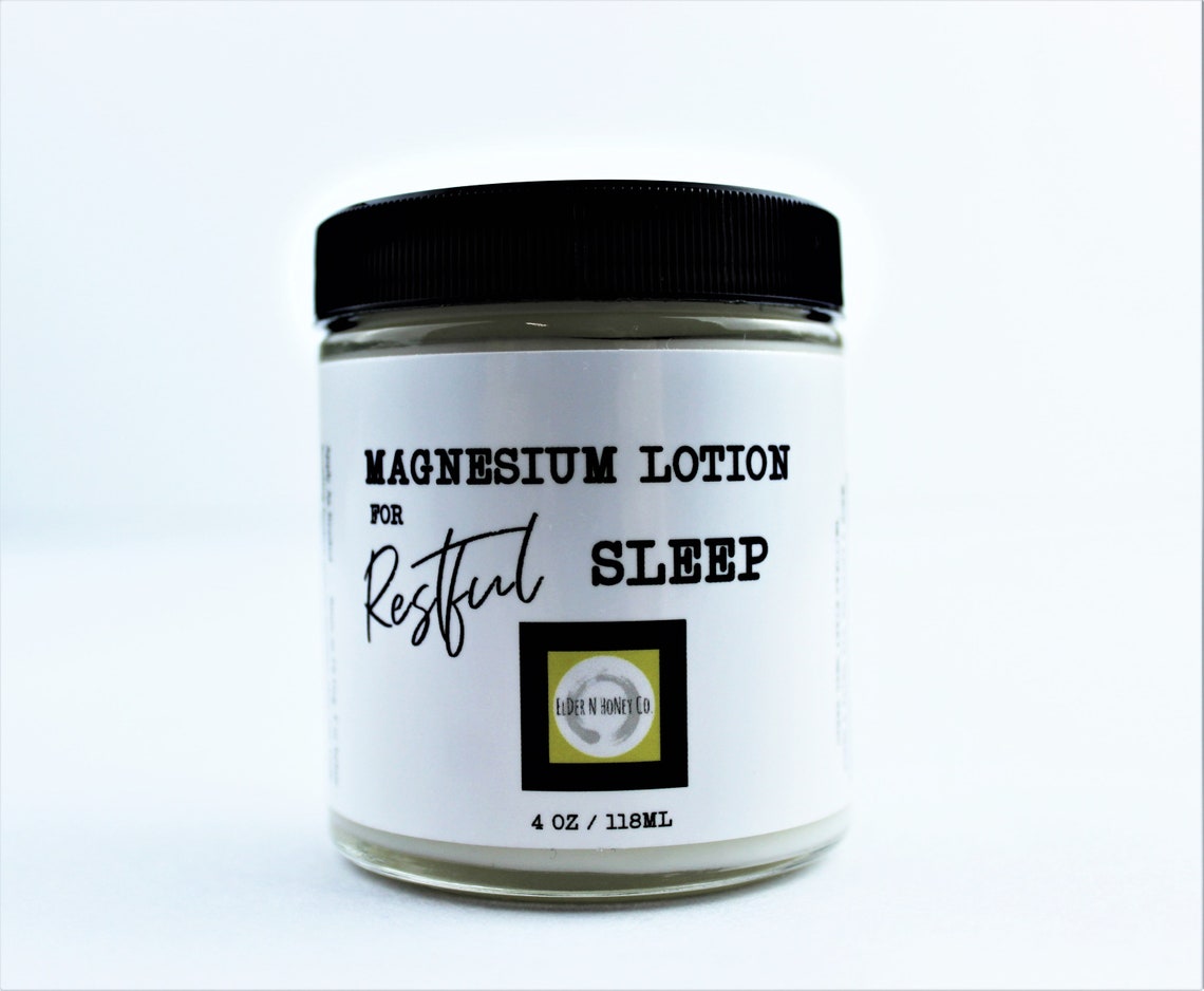 Organic Magnesium Lotion For Sleep Pregnancy Safe Magnesium Etsy