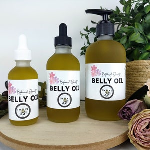 Organic Belly Oil, Pregnancy Mom to be gift, Helps Prevent Stretch Marks, Vegan, Gift for Pregnant Mom to be, Belly Butter Cream Alternative image 1