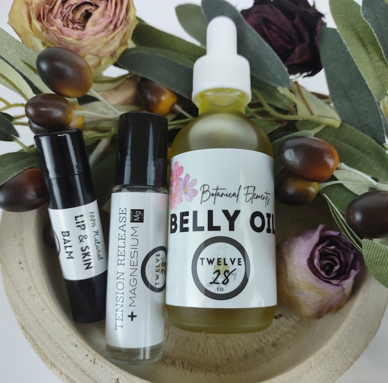 Organic Belly Oil, Pregnancy Mom to be gift, Helps Prevent Stretch Marks, Vegan, Gift for Pregnant Mom to be, Belly Butter Cream Alternative image 4