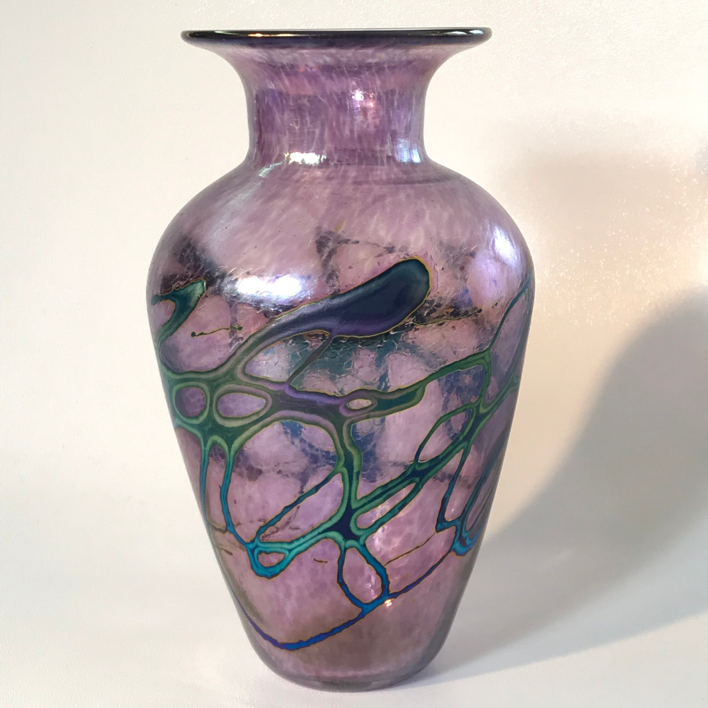 Robert Held Art Glass 'Abstract' Classic Vase 1994, 7 tall classic, signed