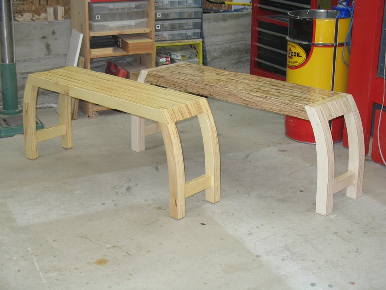 Modern Bench Everyday Wood Bench Plywood Engineered Etsy