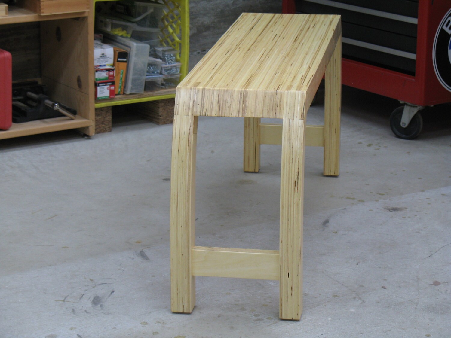 Modern Bench “Everyday” Wood Bench Plywood Bench