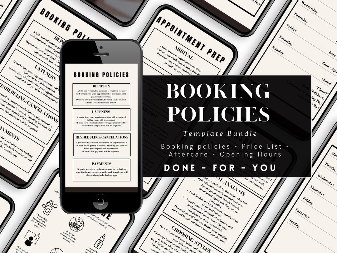 Lash Artist Booking Policy Template: Instagram Posts (canva) - Etsy