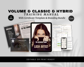 Lash Lift and Tint Training Manual | Editable Lash Course Ebook (canva ...