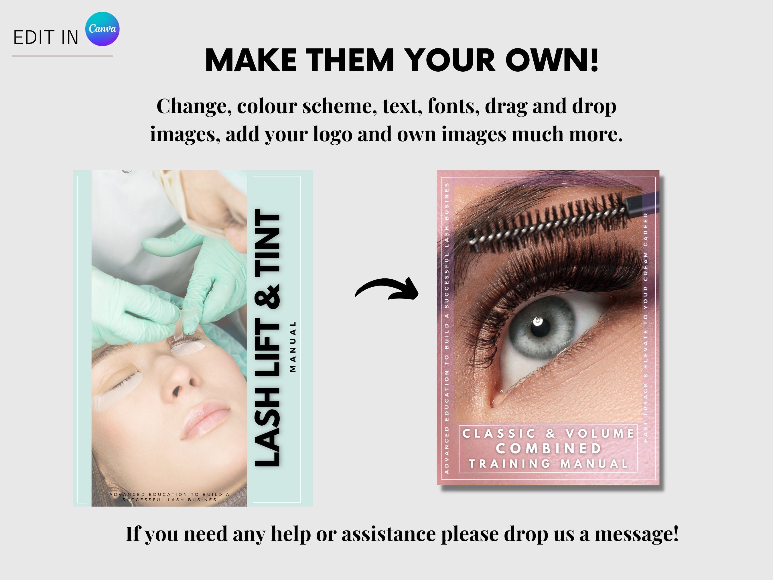 Lash Lift and Tint Training Manual | Editable Lash Course Ebook (canva ...