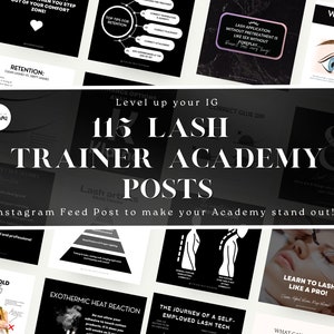100 Black & White Lash Tech, Lash Trainer, Lash Academy Instagram Templates, Lash Artist Content, Lash Extension Posts, Lash Tech Social