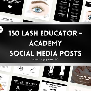 150 Black & White Lash Tech, Lash Trainer, Lash Academy Instagram Templates, Lash Artist Content, Lash Extension Posts, Lash Tech Social