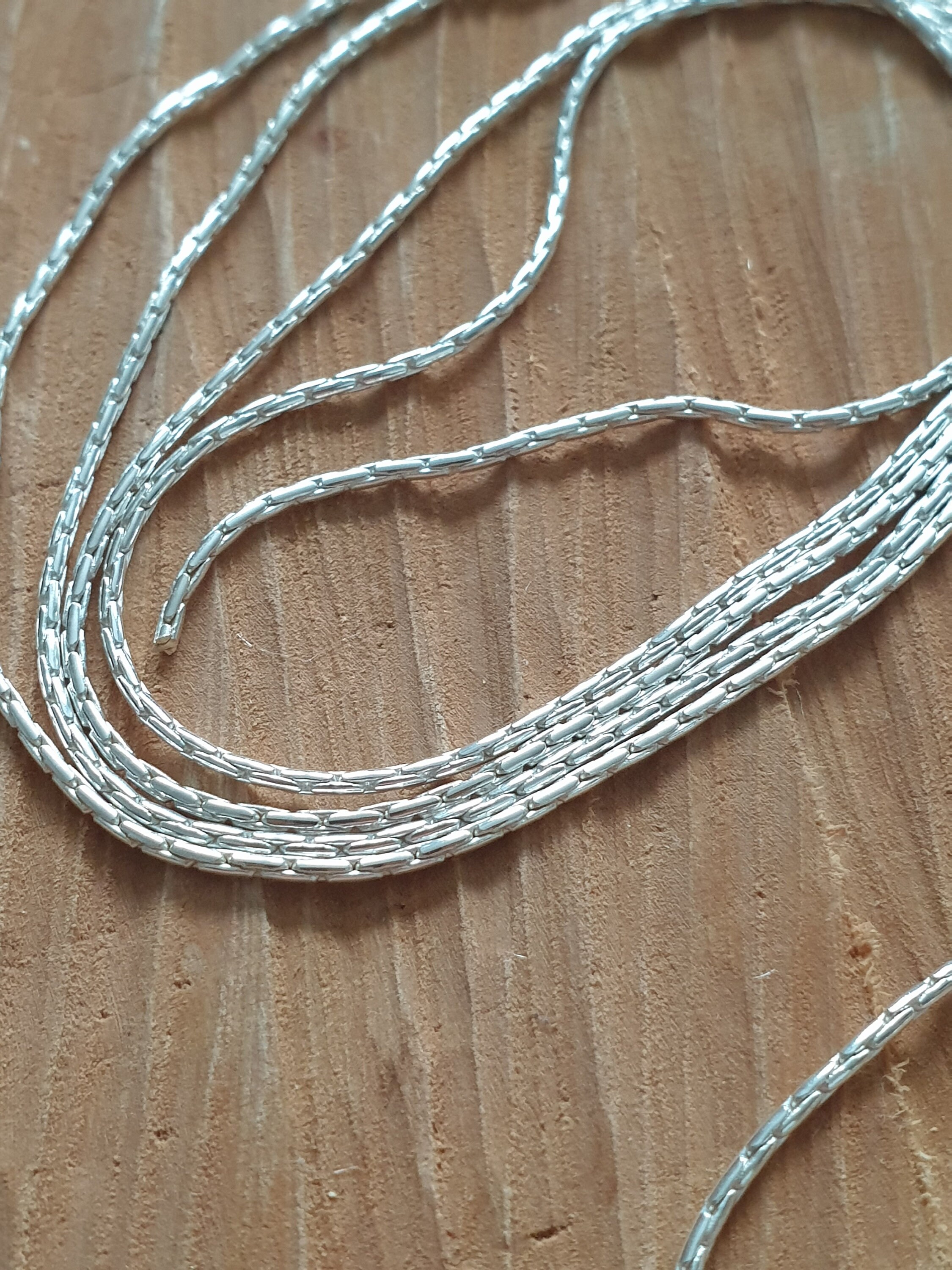 Sterling Silver 1mm Beading Chain Available in Sizes 16ins to Etsy UK