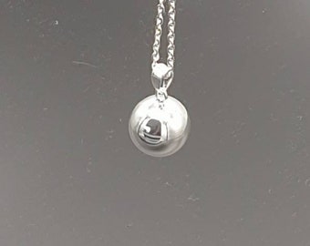 * LARGE Sterling Silver C925 Lucky Wish Ball Harmony Relax Mediate Bell Necklace * LARGE Sterling Silver C925 Lucky Wish Ball Harmony Relax Mediate Bell Necklace