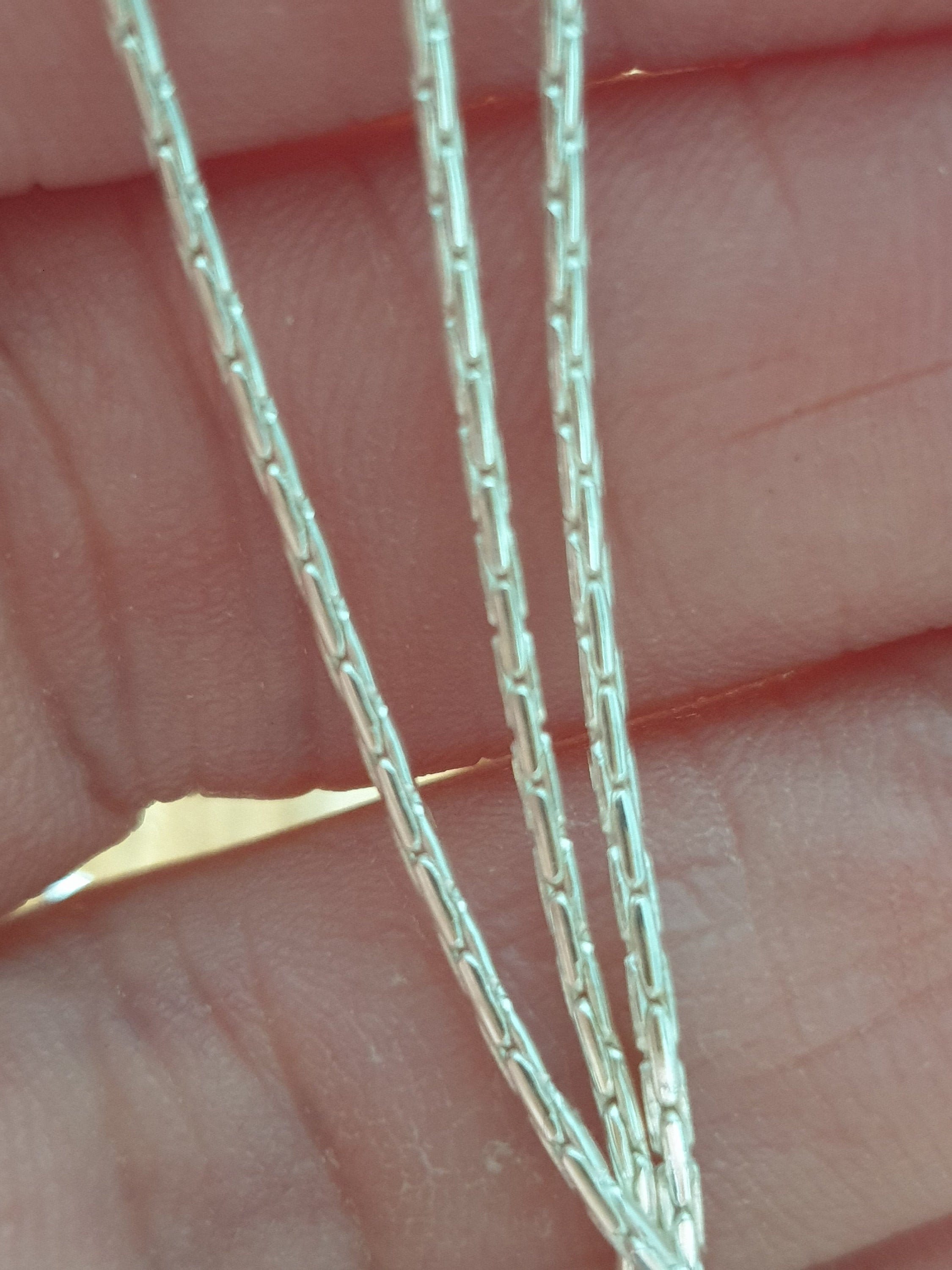 Sterling Silver 1mm Beading Chain Available in Sizes 16ins to Etsy UK