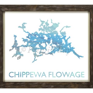 Chippewa Flowage Print, Hawaii, Scott Island, Lake Chippewa, Sunfish Lake, Moses Bay, Hayward, Boot, Nautisch, Wohnkultur