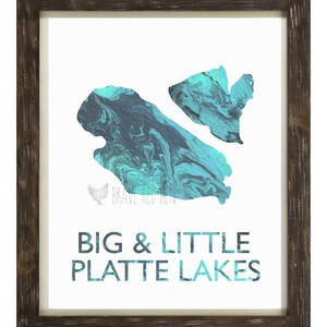 Big & Little Platte Lakes, Michigan, Frankfort, Honor, Beulah, Benzie, Platte River, Nautical, Home Decor