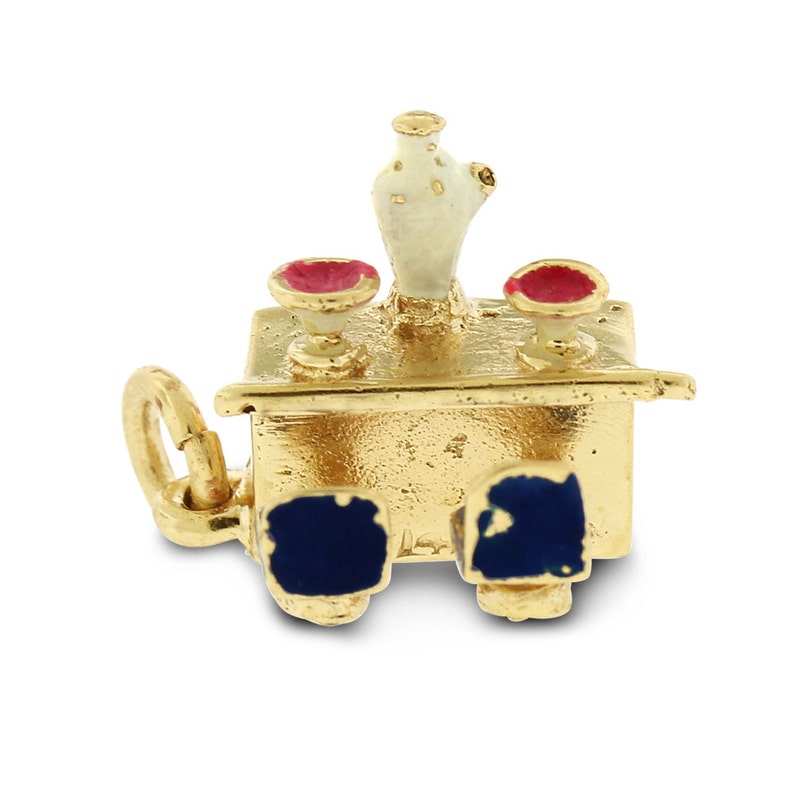 Vintage Beer Chairs Mugs /& Bar Table Charm In Solid 14k Yellow Gold