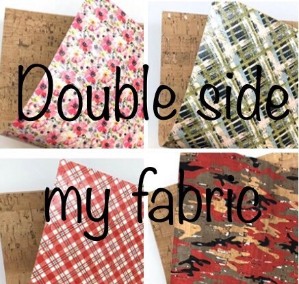 READ DESCRIPTION! Double side my cork fabric with brown natural cork …