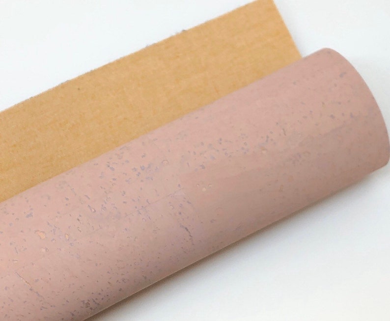 Light pink Cork Fabric 0.85mm Etsy