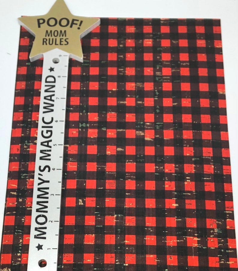 New Buffalo Plaid With Gold Splash Cork Fabric 0.8mm