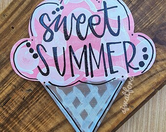 Summer door hanger attachments, watermelon attachment, popsicle attachment, ice cream cone attachment, door hanger attachments