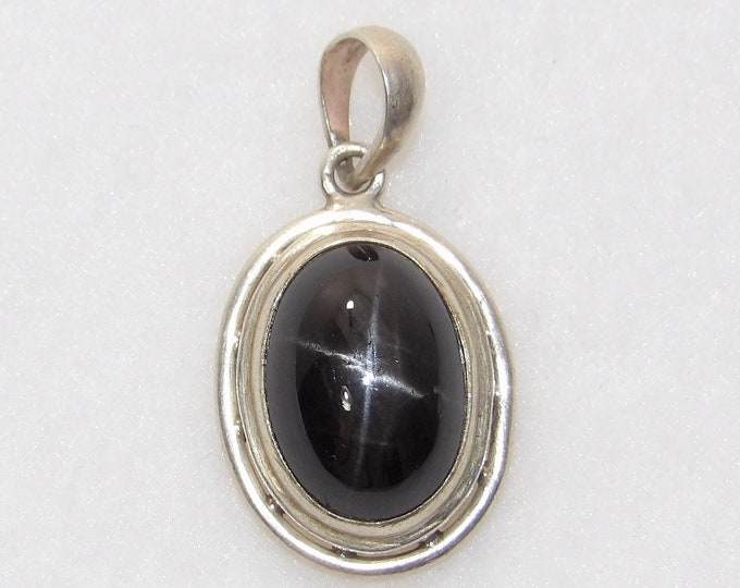 Sterling Silver Black Star of India Pendant Mothers Day Gift - Etsy