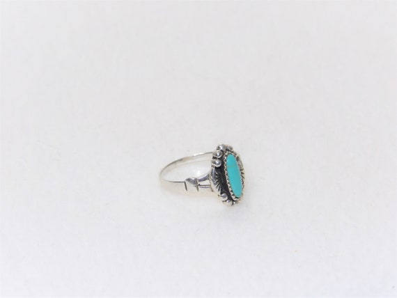 Sterling Silver Turquoise Ring, Turquoise, Gypsy … - image 2