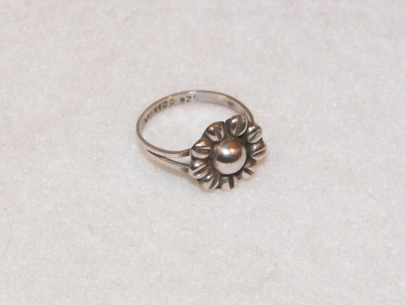 Sterling Silver Sunflower Ring, Sunflower Ring, F… - image 2