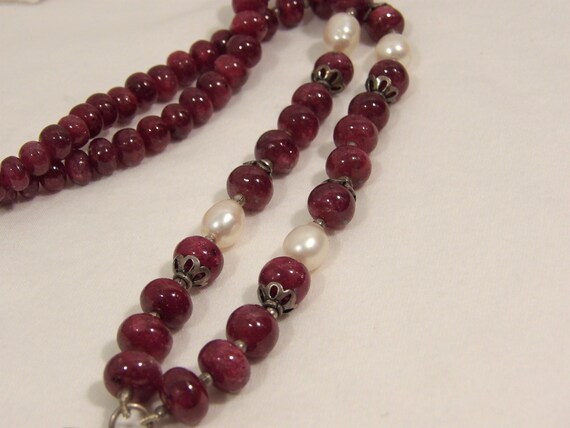 Sterling Silver Genuine Ruby Necklace, 925 Ruby A… - image 9