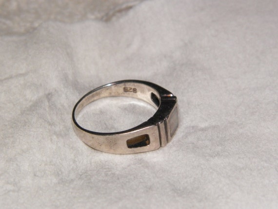 Sterling Silver Abalone Shell Ring, Sterling Silv… - image 4