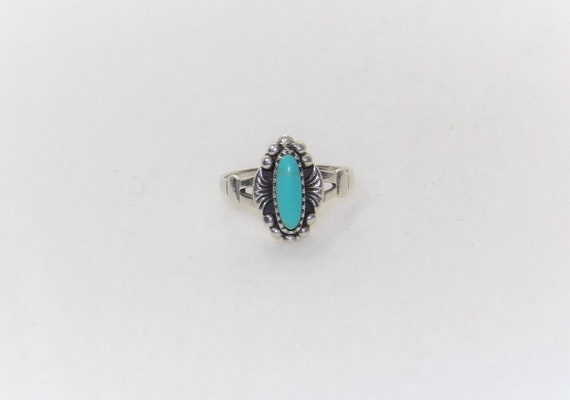 Sterling Silver Turquoise Ring, Turquoise, Gypsy … - image 1