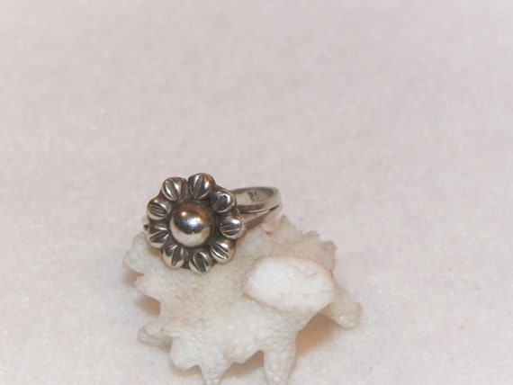 Sterling Silver Sunflower Ring, Sunflower Ring, F… - image 6