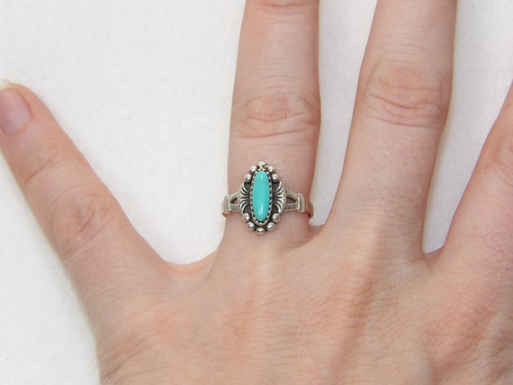 Sterling Silver Turquoise Ring, Turquoise, Gypsy … - image 7